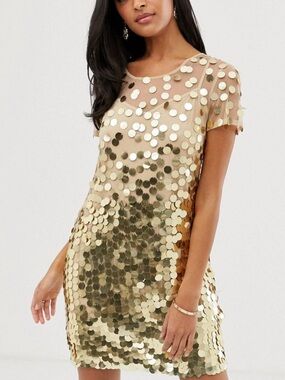 Gold French Connection Dress